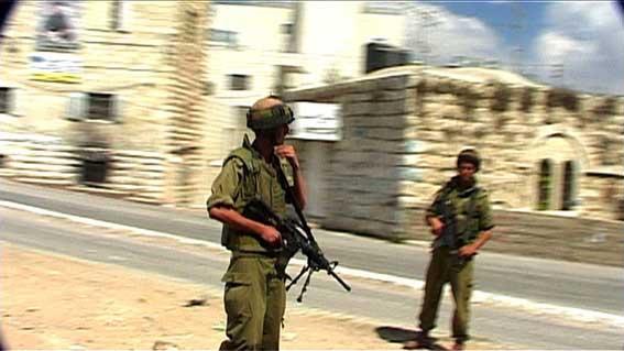 Still from the film of two Israeli soldiers