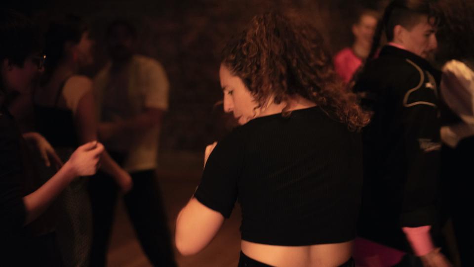 A person dancing