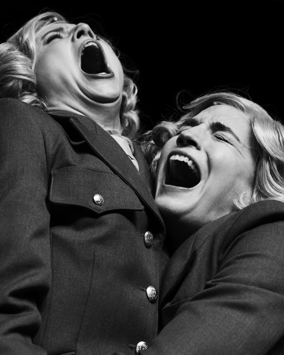 two screaming ladies