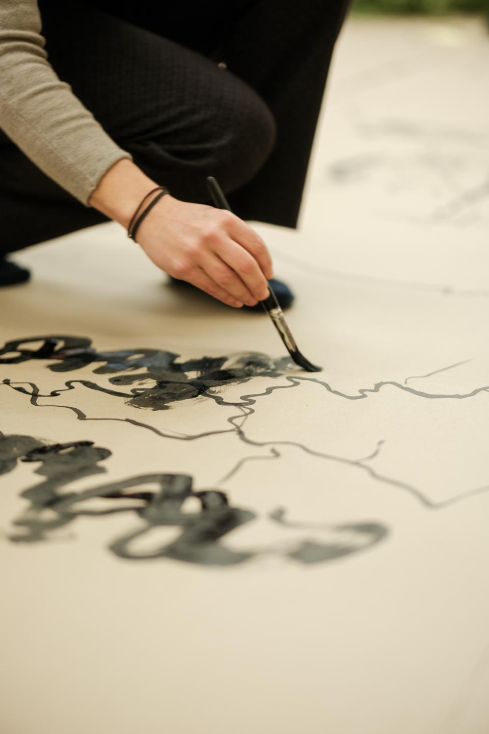 someone drawing
